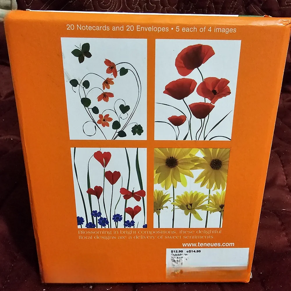 Floral Stationery Set with Box
